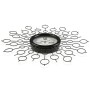 Horloge Murale Versa VS-20460112 Métal Bois MDF 68 x 6,5 x 68 cm Noir