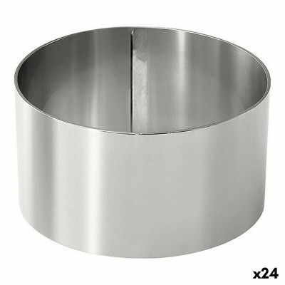 Moule de placage Argenté Acier inoxydable 10 cm 0,8 mm (24 Unités) (10 x 4,5 cm)