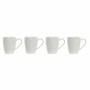 4 Piece Mug Set DKD Home Decor White Natural Rubber wood Stoneware 300 ml 19 x 13 x 31 cm