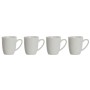 Ensemble de 4 mugs DKD Home Decor Blanc Porcelaine 330 ml 12 x 10 x 9 cm