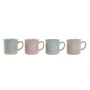 4 Piece Mug Set Home ESPRIT Blue Pink Stoneware 355 ml 9,7 x 7 x 9,2 cm