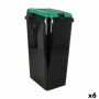 Poubelle recyclage Tontarelli Vert 45 L (6 Unités)