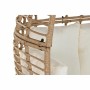 Chaise de jardin DKD Home Decor Blanc Marron Acier rotin synthétique 130 x 68 x 146 cm