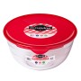 Round Lunch Box with Lid Ô Cuisine Prep&store Ocu Red 1 L 17 x 17 x 9 cm Glass (3 Units)