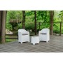 Table Set with 2 Armchairs IPAE Progarden Luna sluc06bg White Garden (3 Pieces)