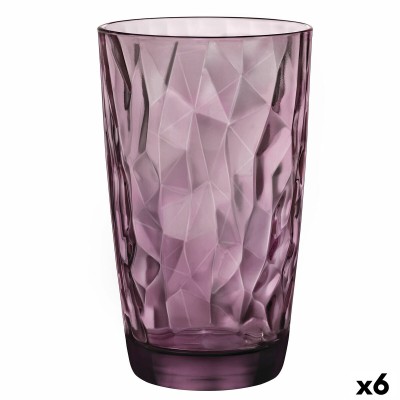 Verre Bormioli Rocco Diamond Violet verre (470 ml) (6 Unités)