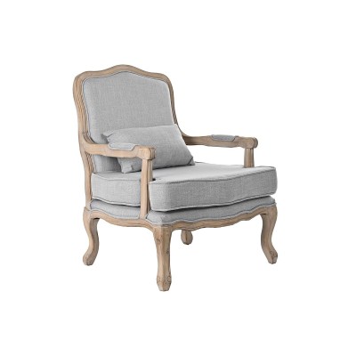 Armchair DKD Home Decor 66 x 66 x 94 cm Natural Wood Light grey