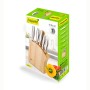 Set of Kitchen Knives and Stand Feel Maestro MR-1411 Wood