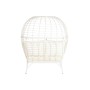 Chaise de jardin DKD Home Decor 130 x 68 x 146 cm rotin synthétique Acier Blanc