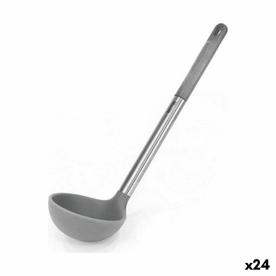 Ladle Quttin Grey Silicone Steel 31 x 8,5 cm (24 Units)