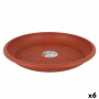 Flower Pot Dish Dem Squares Brown 39,5 cm (6 Units)