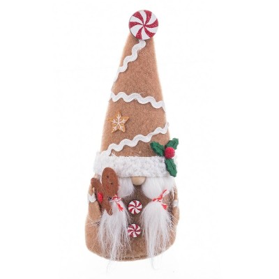 Décorations de Noël Beige Multicouleur Sable Tissu Fille 8 x 6 x 19,5 cm