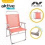 Chaise Pliante Aktive Flamingo Corail 48 x 88 x 50 cm (4 Unités)