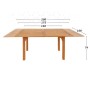 Table extensible Aktive 200 x 74 x 100 cm Bois d'acacia