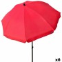 Parasol Aktive Rouge 240 x 230 x 240 cm (6 Unités)