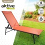 Chaise longue inclinable Aktive Orange 180 x 35 x 49 cm (2 Unités)