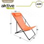 Chaise longue inclinable Aktive Orange 53 x 87 x 78 cm (4 Unités)