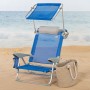 Chaise de Plage Aktive Bleu 47 x 67 x 43 cm (2 Unités)