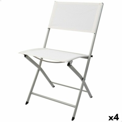 Chaise Pliante Aktive Blanc 46 x 81 x 55 cm (4 Unités)