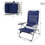 Beach Chair Aktive Slim Foldable Navy Blue 47 x 89 x 57 cm (2 Units)