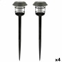 Set of solar garden lights Aktive 2 Pieces Stainless steel Plastic 13 x 55 x 13 cm (4 Units)