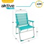 Beach Chair Aktive Turquoise 48 x 88 x 50 cm Aluminium Foldable (4 Units)