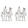 Decorative Figure DKD Home Decor 20,5 x 7,5 x 24,5 cm 20,5 x 6,5 x 24,5 cm Grey White Family (2 Units)