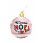 Christmas Bauble Minnie Mouse Lucky 6 Units Pink Plastic (Ø 8 cm)