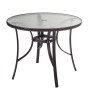 Dining Table Neila 90 x 90 x 72 cm Crystal Steel