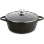 Casserole with lid Valira BLACK IND 24CM Ø 24 cm Black Aluminium