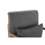 Fauteuil à Bascule DKD Home Decor Naturel Gris foncé Polyester Bois d'hévéa Sixties 66 x 85 x 81 cm