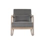 Fauteuil à Bascule DKD Home Decor Naturel Gris foncé Polyester Bois d'hévéa Sixties 66 x 85 x 81 cm