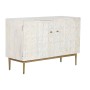 Sideboard Home ESPRIT White Golden 120 x 45 x 80 cm