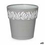 Self-watering flowerpot Stefanplast Gaia Grey Plastic 19 x 19 x 19 cm (12 Units)