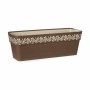 Jardinière auto-arrosante Stefanplast Gaia Marron Plastique 18 x 17 x 49,5 cm (12 Unités)