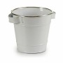 Planter Bucket White Silver Zinc 19,5 x 14,5 x 16,5 cm (24 Units)