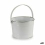 Cache-pot Seau Blanc Argenté Zinc 25 x 29,5 x 27 cm (12 Unités)