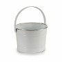 Cache-pot Seau Blanc Argenté Zinc 25 x 29,5 x 27 cm (12 Unités)