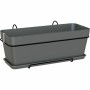 Plant pot with Dish Artevasi Capri v2 For hanging on the balcony Anthracite 50,2 x 28,5 x 20,7 cm