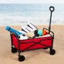 Chariot Multi-usages Aktive Rouge Polyester Acier 65 x 94 x 40 cm Pliable Plage