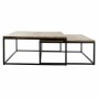 Set of 2 tables DKD Home Decor Brown Black 90 x 90 x 40 cm