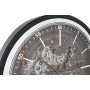 Horloge Murale DKD Home Decor Mappemonde Marron Noir Fer Vintage 59,5 x 8,5 x 59,5 cm