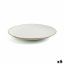 Flat plate Ariane Terra Ceramic Beige (24 cm) (6 Units)