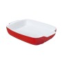 Oven Dish Pyrex Signature White Red Ceramic Rectangular 29 x 19 x 7 cm (6 Units)