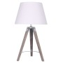 Desk lamp Home ESPRIT White Brown Wood 36 x 36 x 60 cm