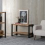 Table d'appoint MANGO 100 x 40 x 60 cm Naturel Noir Bois Fer