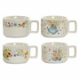 Piece Coffee Cup Set DKD Home Decor Multicolour Metal Bamboo Dolomite 260 ml