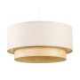 Ceiling Light DKD Home Decor Polyester White Light brown Bamboo 50 W (50 x 50 x 25 cm)