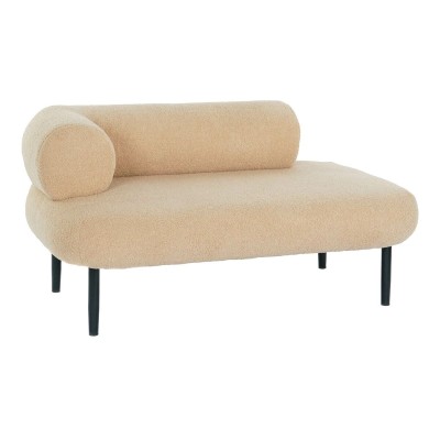 Canapé DKD Home Decor Noir Beige Métal Scandi 127,5 x 73,5 x 64 cm