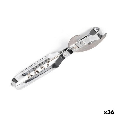 Bottle opener Corkscrew Tin opener 14 x 3,5 cm (36 Units)